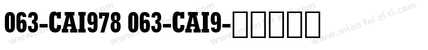 063-CAI978 063-CAI9字体转换